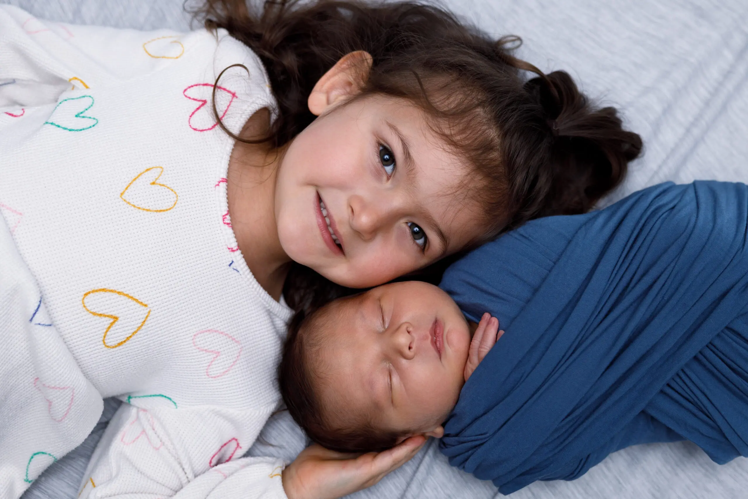 toddler and baby newborn photo