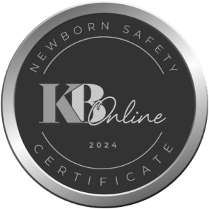 Newborn photography safety badge award